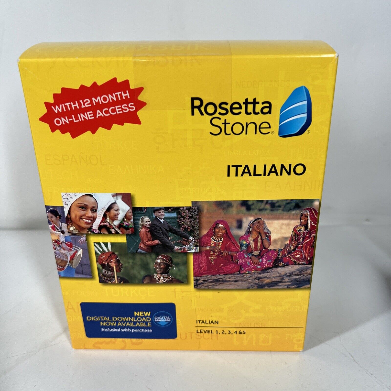 New Rosetta Stone Italiano Level 1-5 Complete Set PC Mac