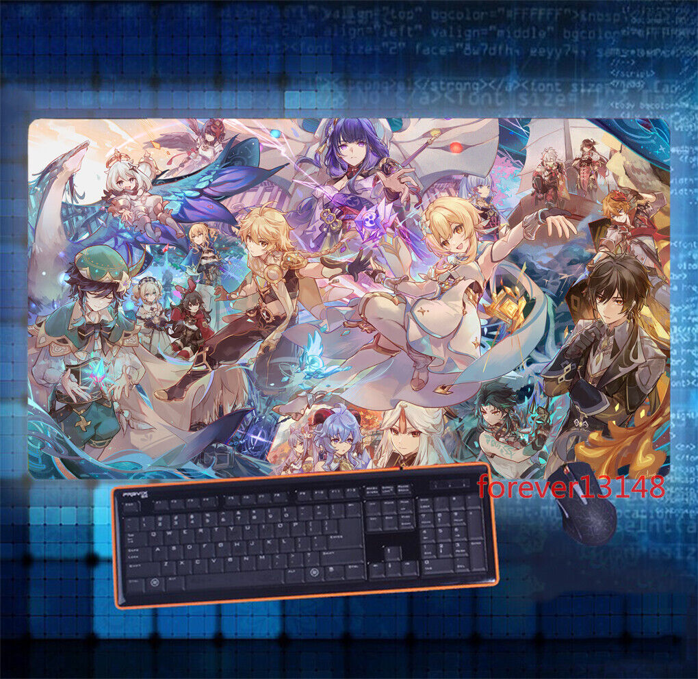 70x40cm Anime Genshin Impact Mouse Pad XL Desk Keyboard Play Game Mat Gift Y51