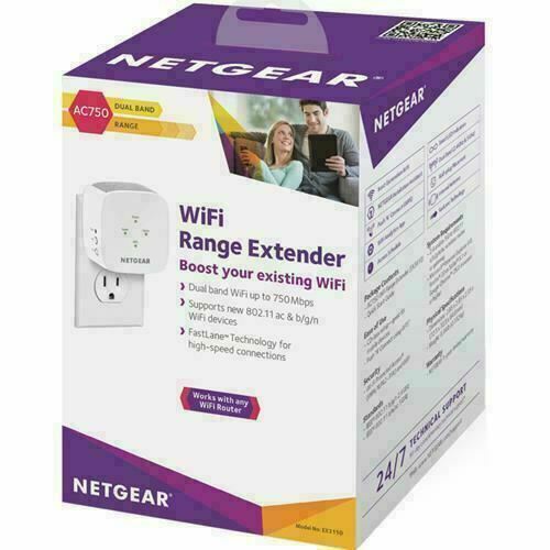 Netgear EX3110 AC750 WiFi Wall Plug Range Extender and Signal Booster