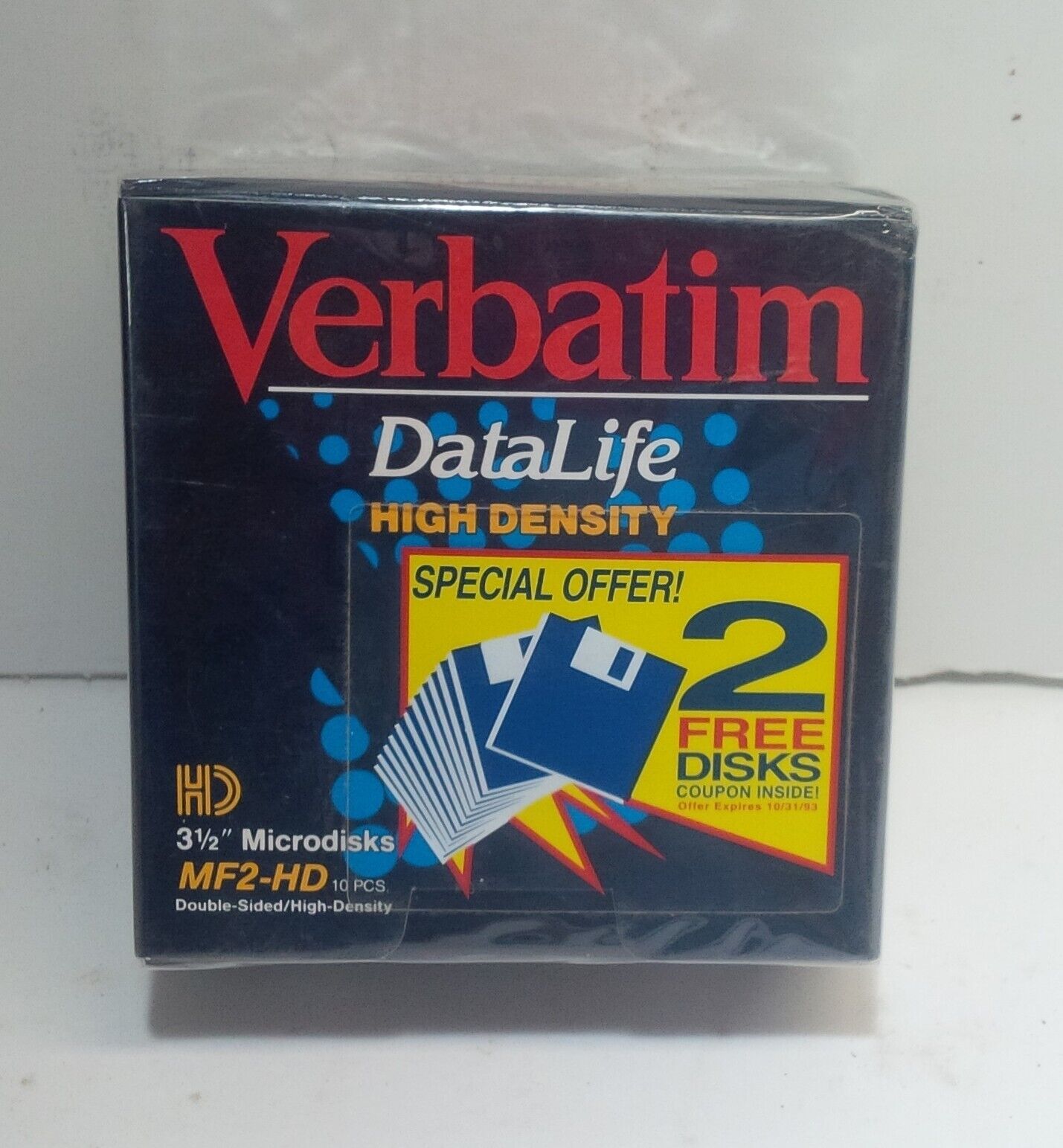 1994 Pack of 10 Verbatim DataLife MF-2HD 3.5” Floppy Disks NOS 