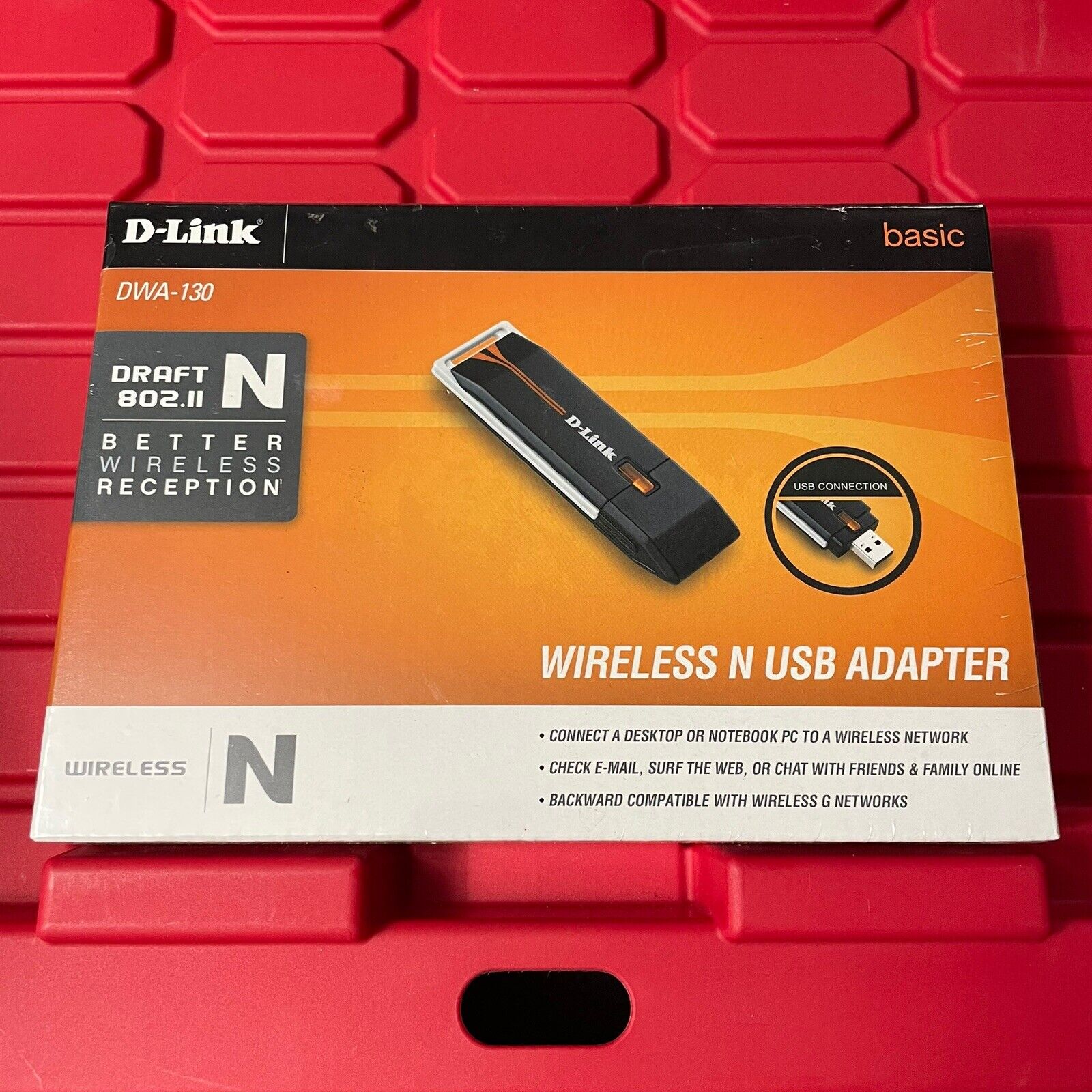D-Link DWA-130 Wireless N 802.11N USB WIFI Adapter For Laptop Desktop Computer