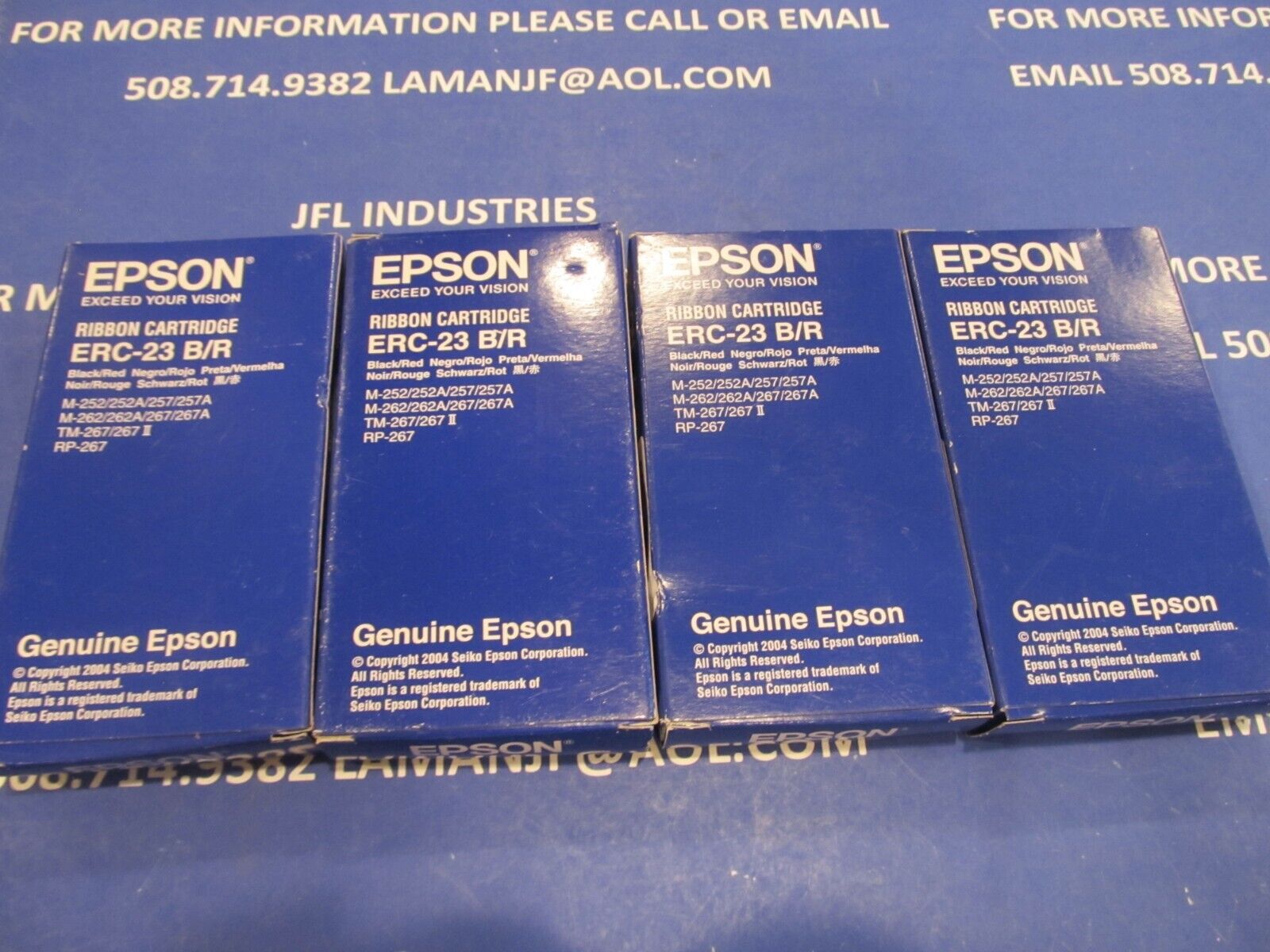Epson Ribbon ERC-23 B/R Black/Red Cartridge, New Unused  Lot of 7ea
