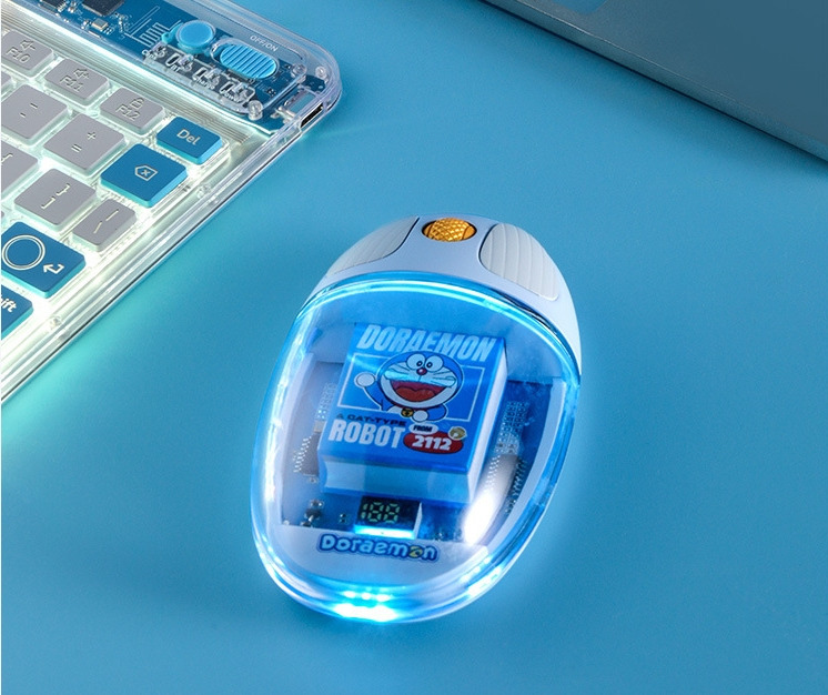 Doraemon wireless Bluetooth transparent mouse