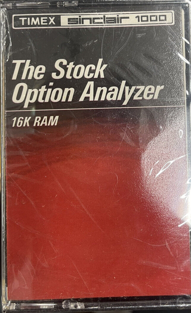 The Stock Option Analyzer Game Sinclair ZX81 Timex 1000 & 1500 computer RARE NEW