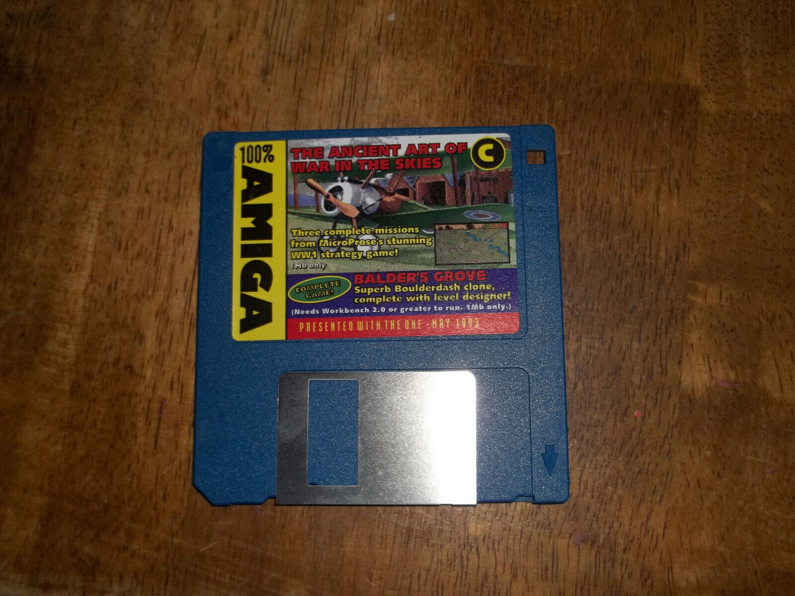 Vintage Commodore Amiga Game Disk - The Ancient Art Of War In The Skies