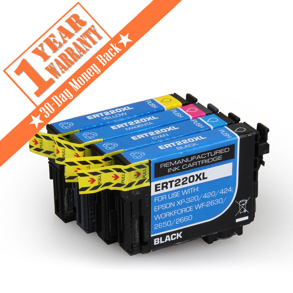 220XL Ink Cartridges For Epson Workforce WF-2750 WF-2760 WF-2630 WF-2650 WF-2660