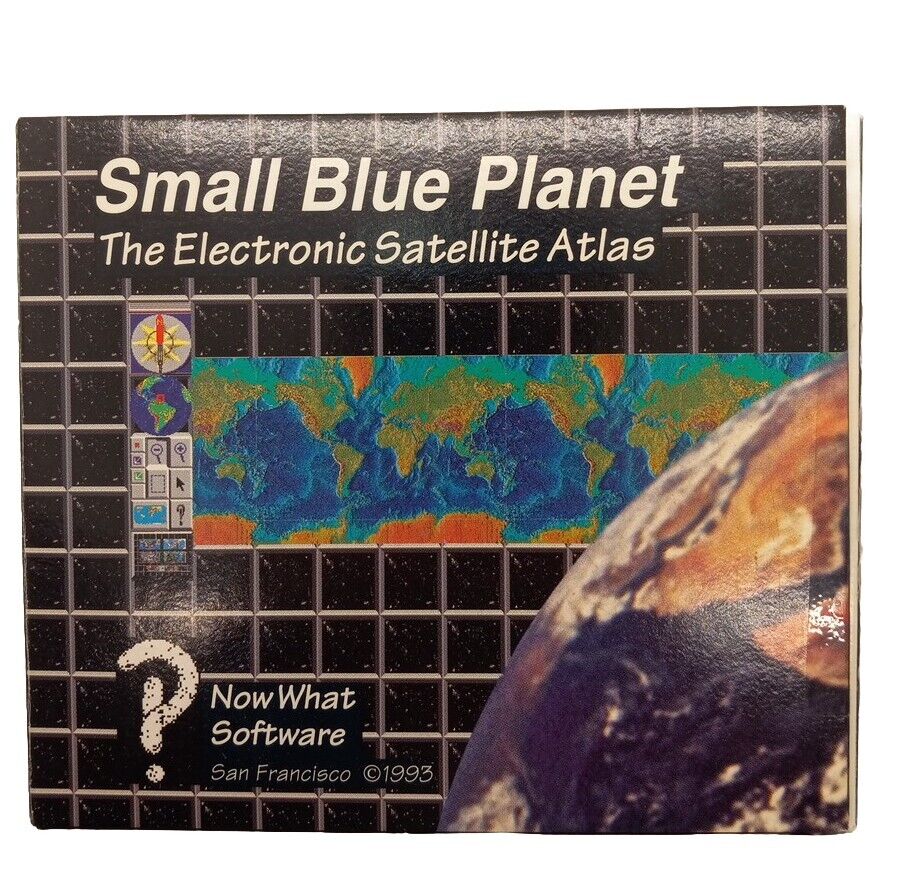 1993 Small Blue Planet The Real Picture Atlas MACINTOSH Cd-Rom Vintage Software
