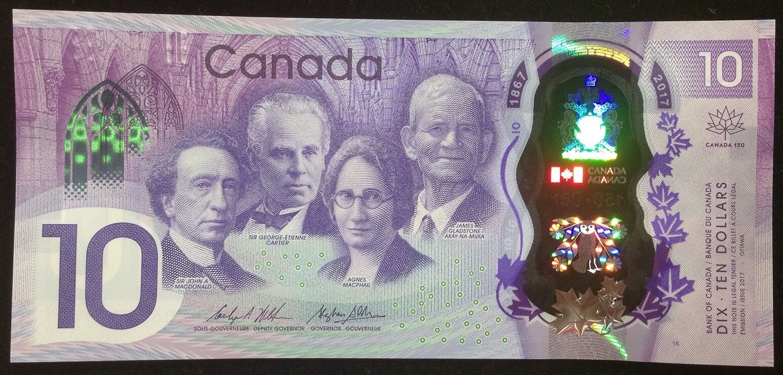 Banknote - 2017 Canada 150th Anniversary Commemorative $10 Dollar Polymer, UNC