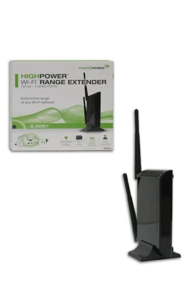 AMPED WIRELESS HIGH POWER WiFi RANGE EXTENDER BOOST WI-FI NETWORK