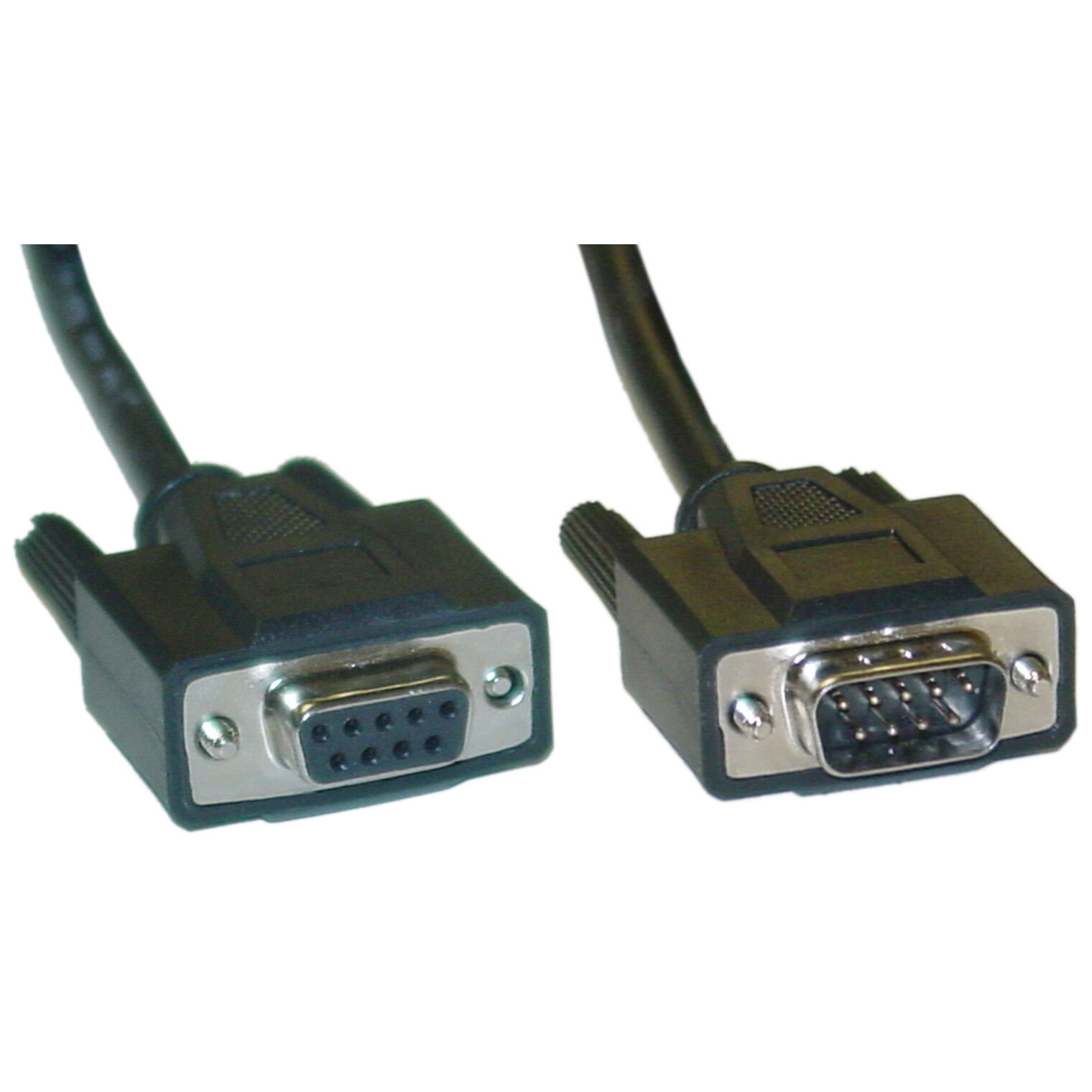 3ft Black Serial Extension Cable DB9 Male to DB9 Female, RS-232  10D1-03203BK