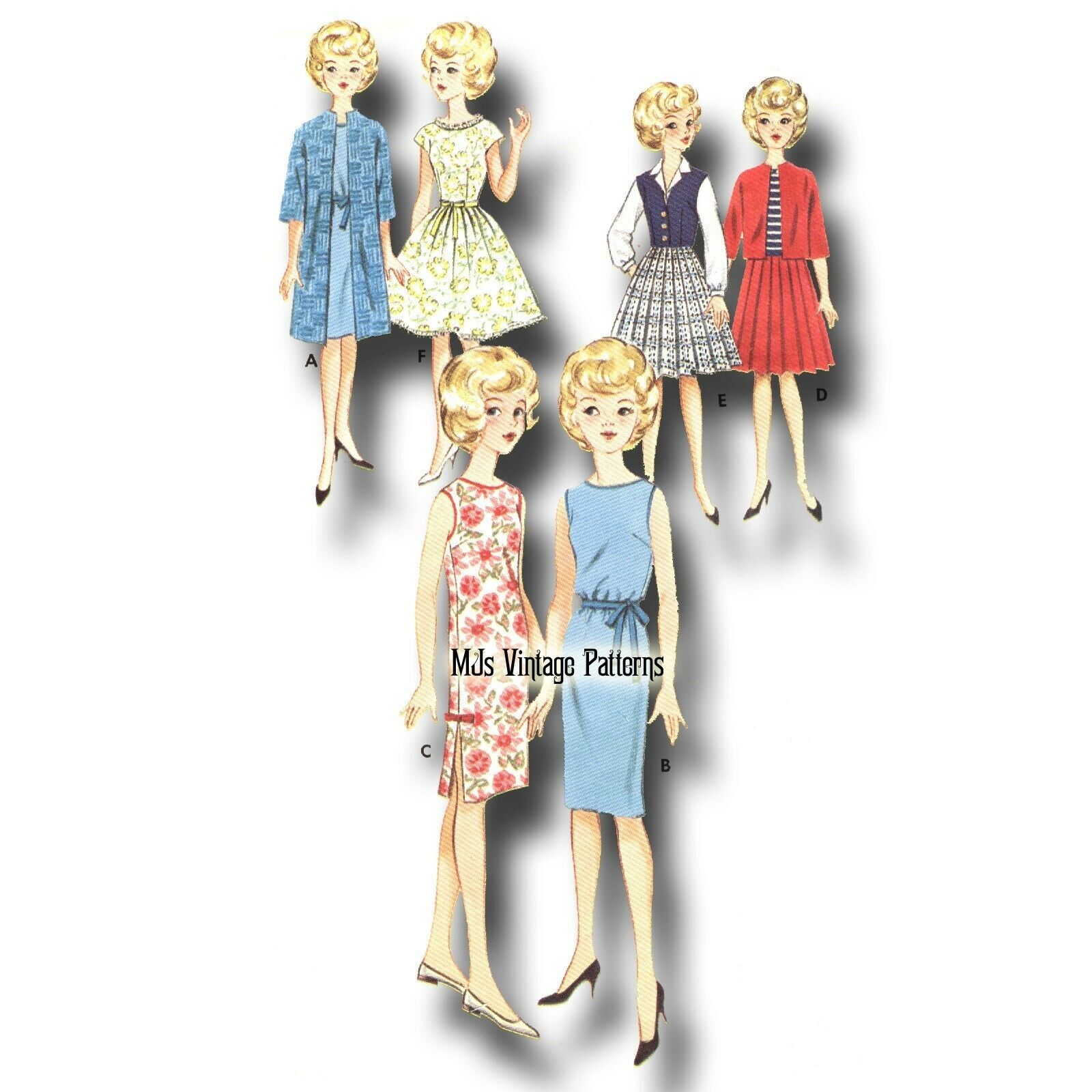 Vintage Pattern ~ Mother Daughter Dress ~ Tammy, Barbie