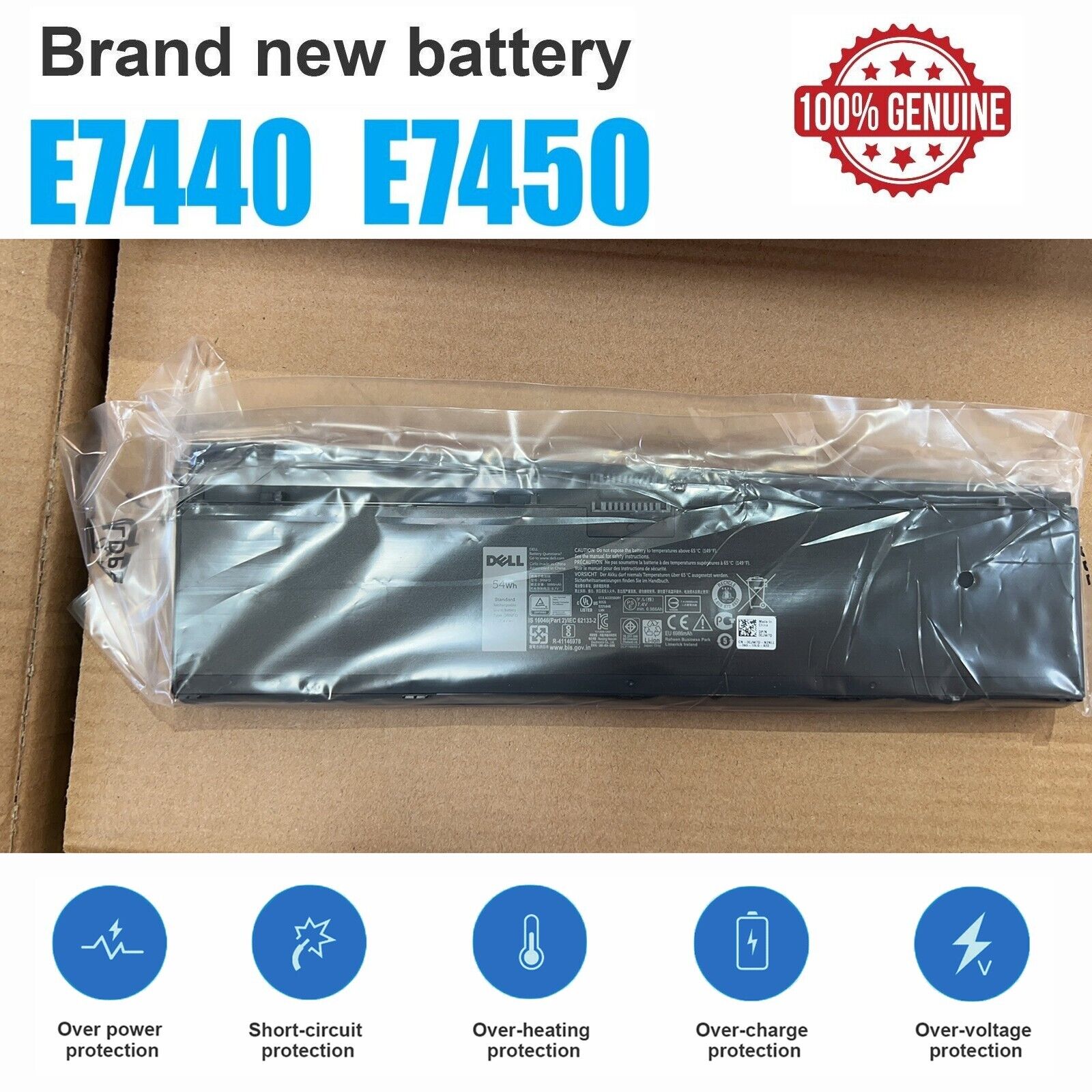 Genuine 54Wh 3RNFD Battery For Dell Original E7440 E7450 Factory Clearance Sale