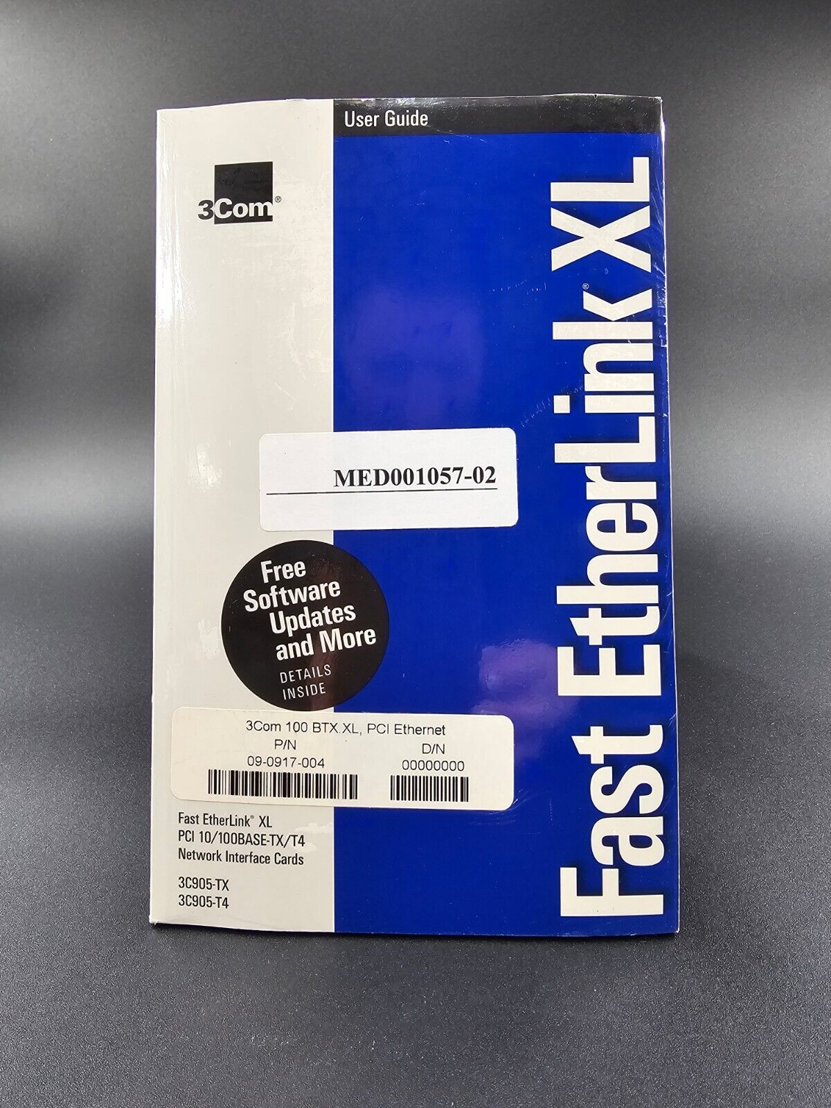 Sealed 3COM FAST ETHERLINK XL Manual & Drivers 100 BTX.XL, PCI