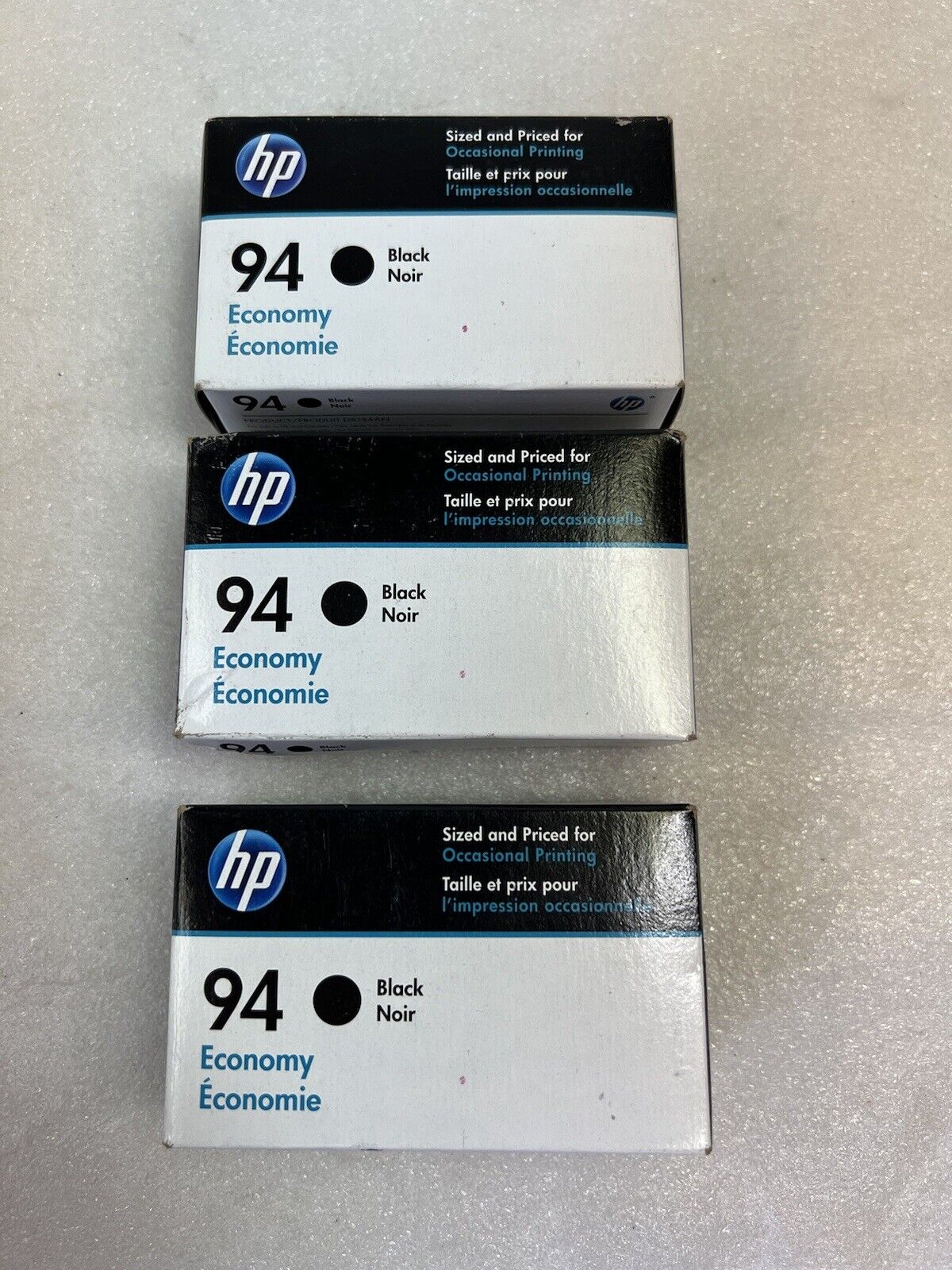 Lot of 3 New HP Genuine 94 Economy Black Ink Cartridge In Box Exp 5/2015