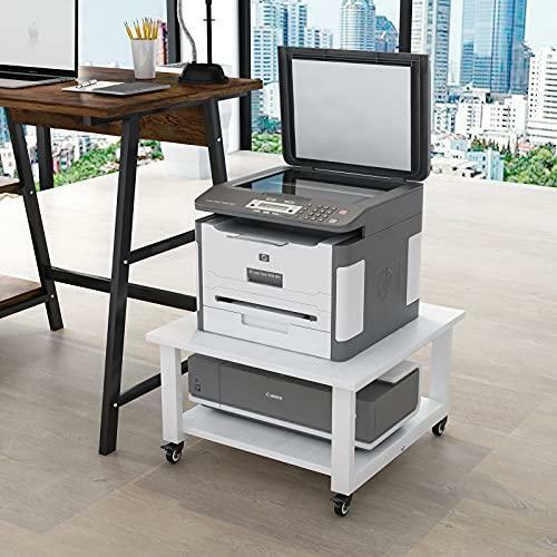 Natwind 2 Tier Office Movable Laser Printer Copier Stand Cart Under Desk on