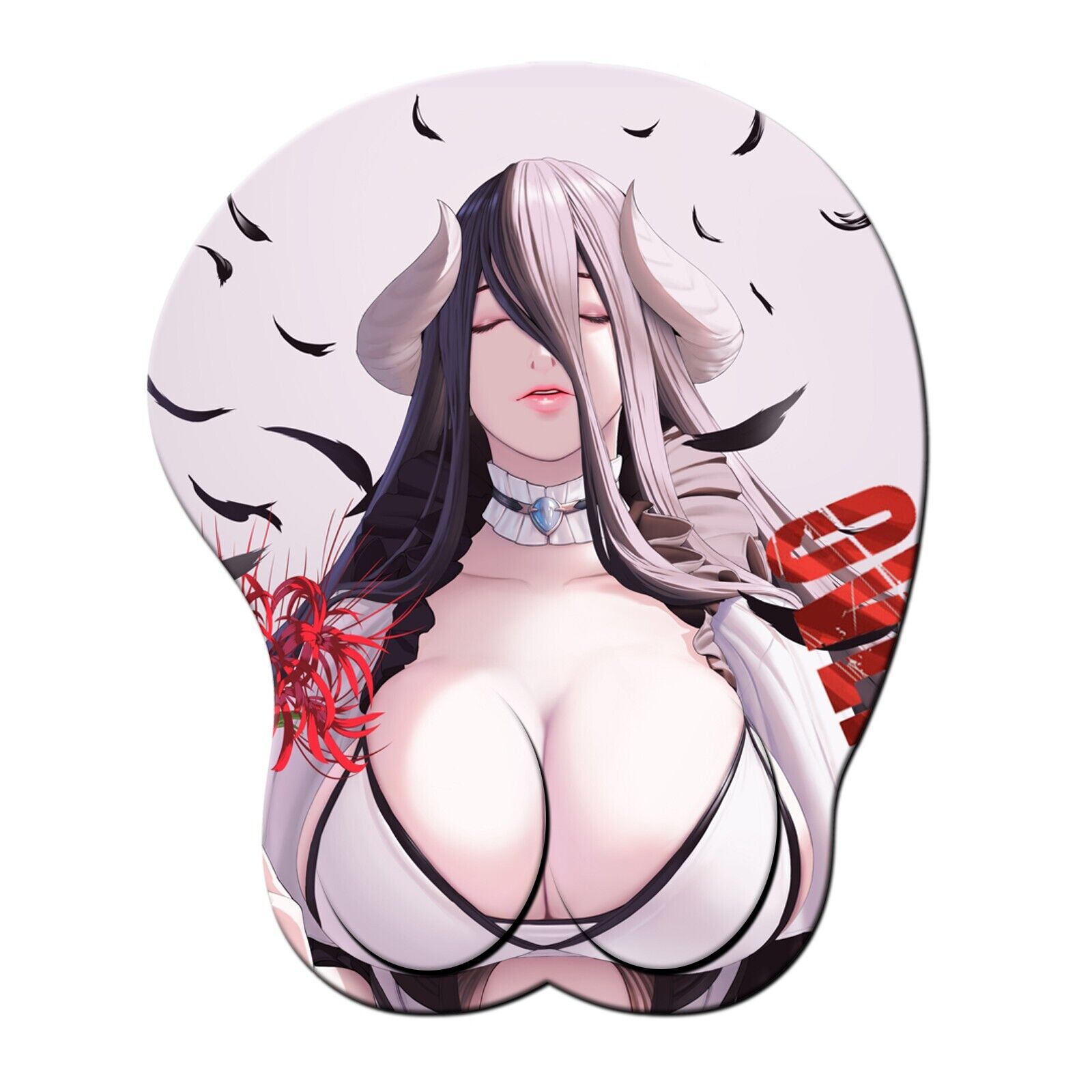 Overlord Sexy albedo Anime Silicone Mousepad Cartoon Top 3D Gaming Mouse Pad