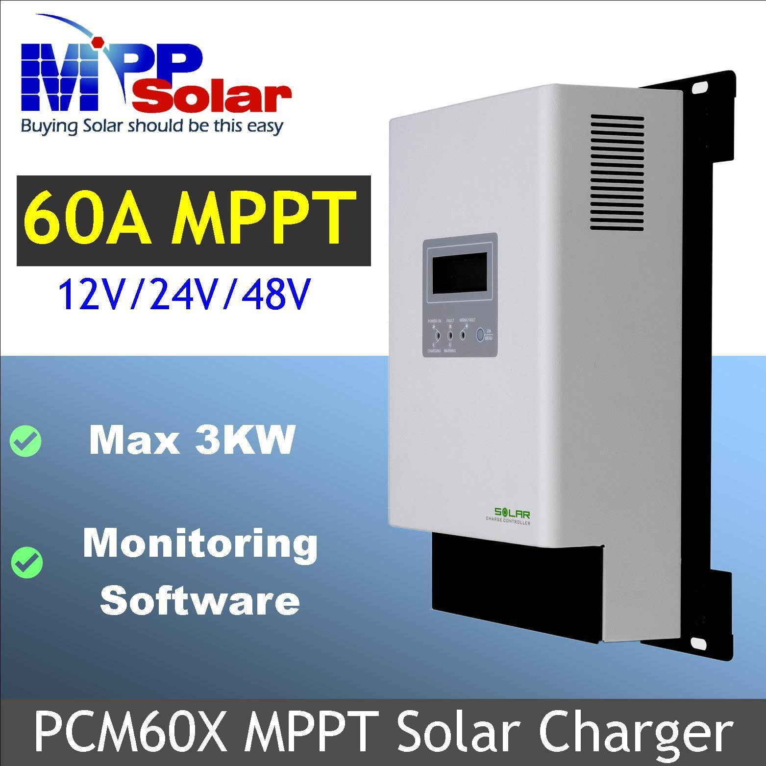 60A MPPT solar charge controller regulator 12v 24v 48v 3200w monitoring PCM60X