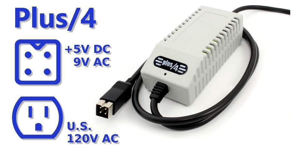Plus/4 PSU Modern Gray US - Replacement Commodore Plus/4 Power Supply, US Plug