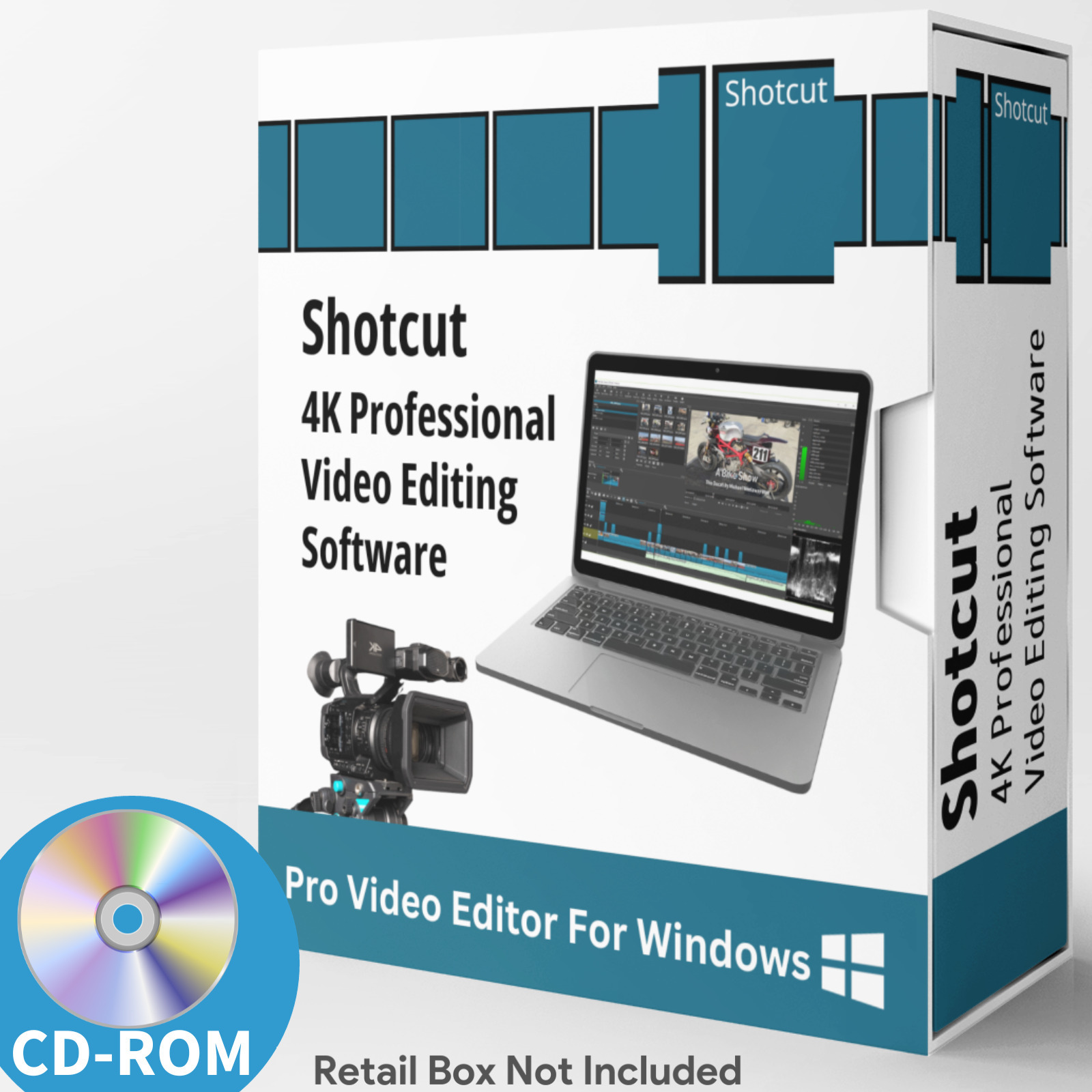 Shotcut Professional HD Video Editing Software Suite- 4K Movie for Windows - CD