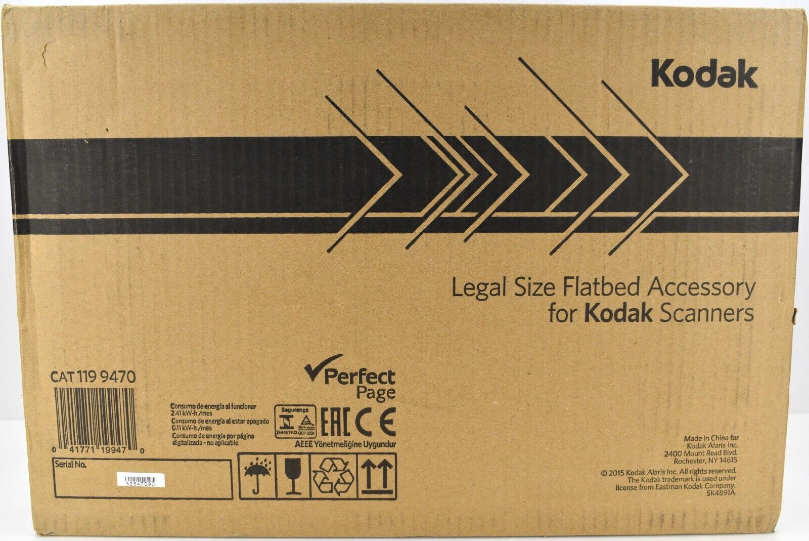 Kodak 1199470 legal Size Flatbed Accessory for Kodak Scanners