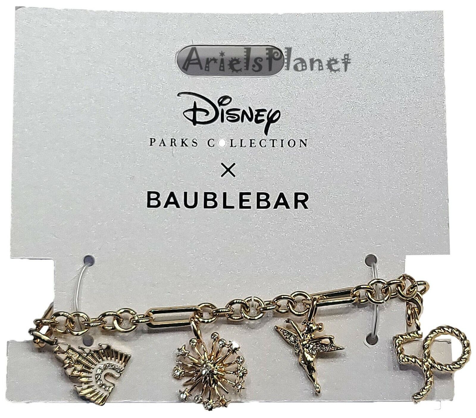 Disney Parks 50th Anniversary Cinderella Castle Tinkerbell Bracelet by Baublebar
