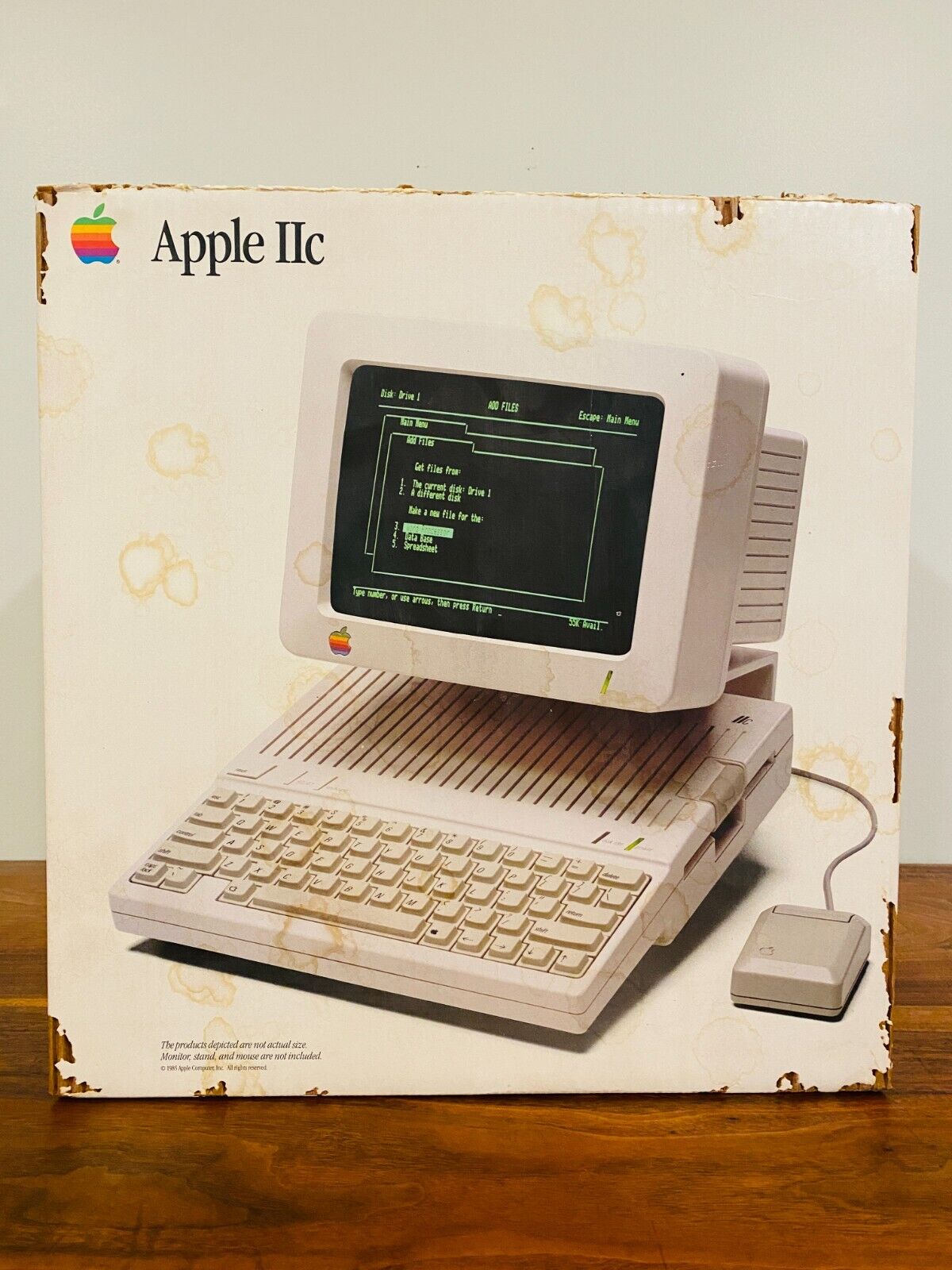 Vintage 1985 Apple IIC Computer Box
