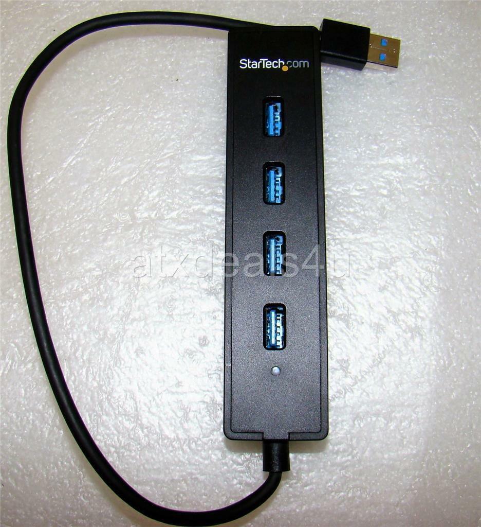 StarTech ST4300PBU3 4-Port SuperSpeed USB 3.0 Portable Hub