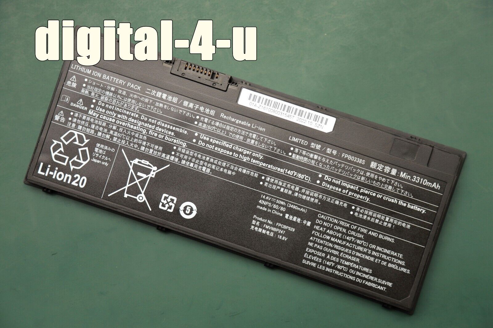 Genuine FPB0338S Battery for Fujitsu T937 T938 E548 E558 U747 U748 U757 FPCBP529