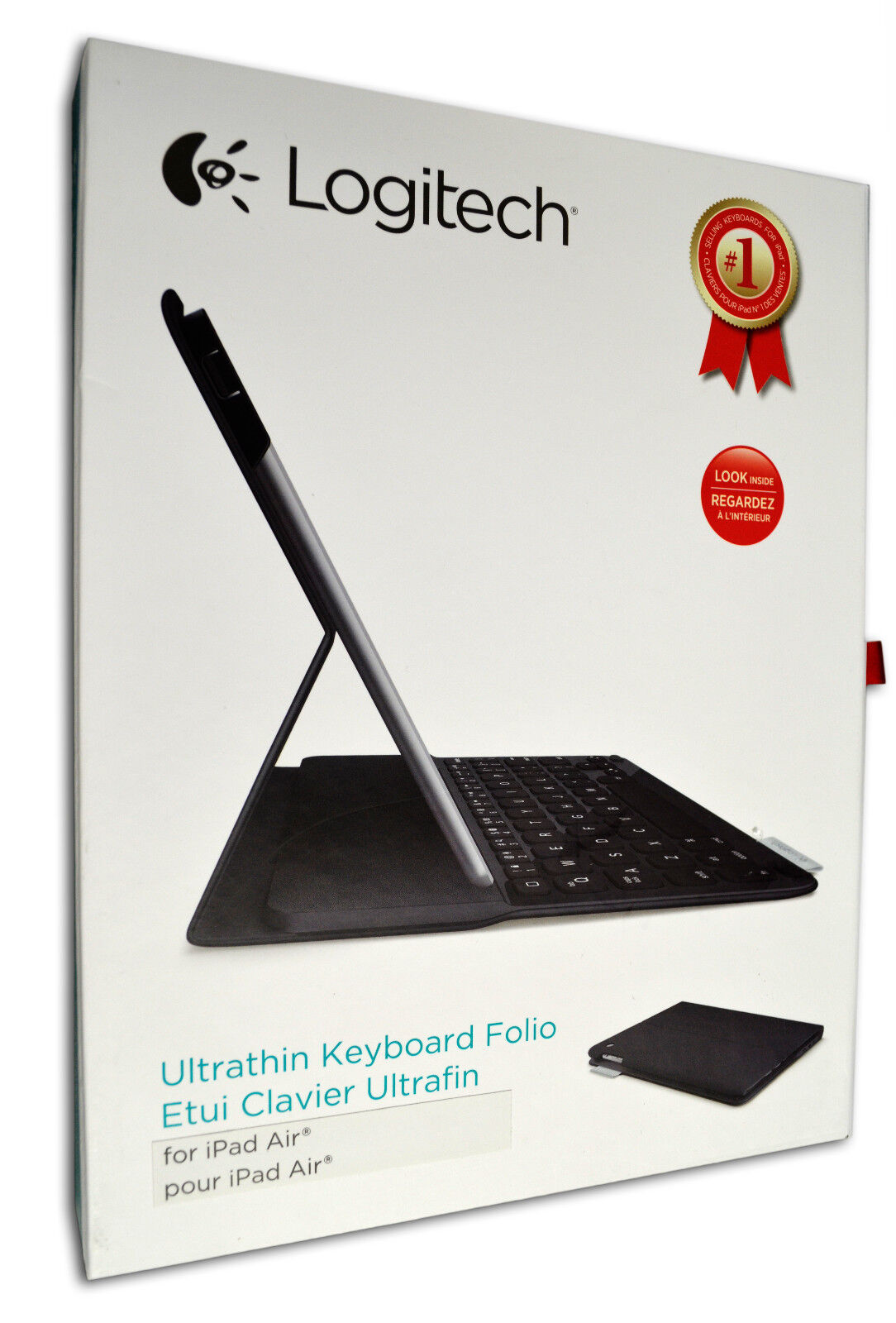 Logitech Wireless Ultrathin QWERTY Keyboard Folio Case for iPad Air Carbon Black