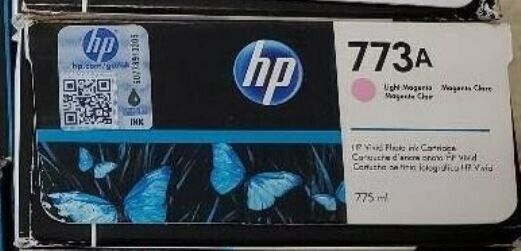 Genuine HP Factory Sealed 773A C1Q25A Light Magenta 775 ml Inkjet Cartridge 2021