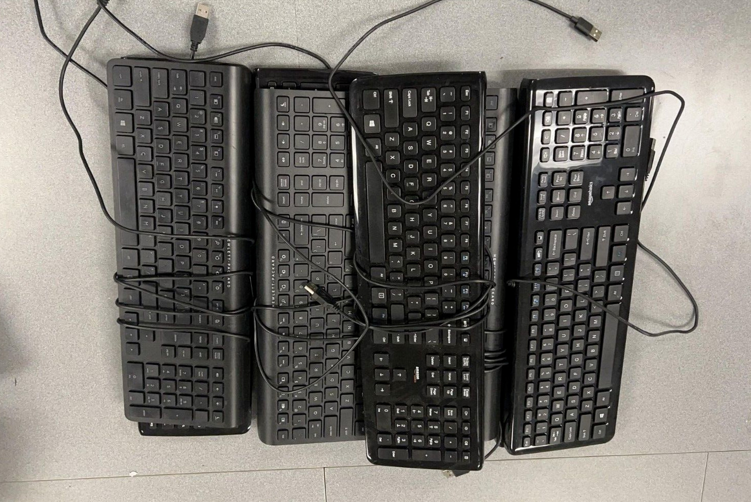 Lot OF 10 - USB Wired Standard Layout Keyboard Mixed Brand Models GRADE A
