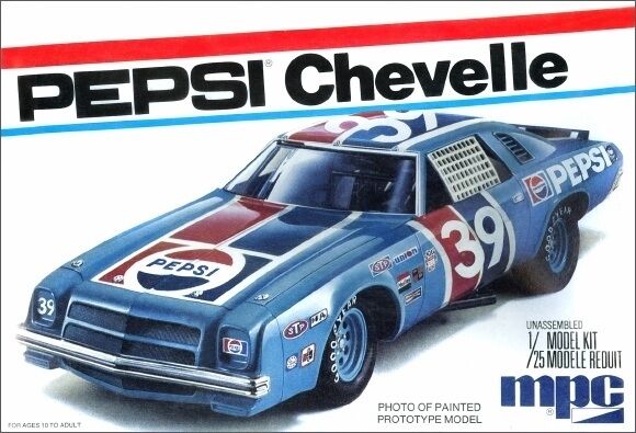 MPC 1975 Chevy Chevelle Laguna Pepsi NASCAR #39 1/25 Model Car Mountain Fs