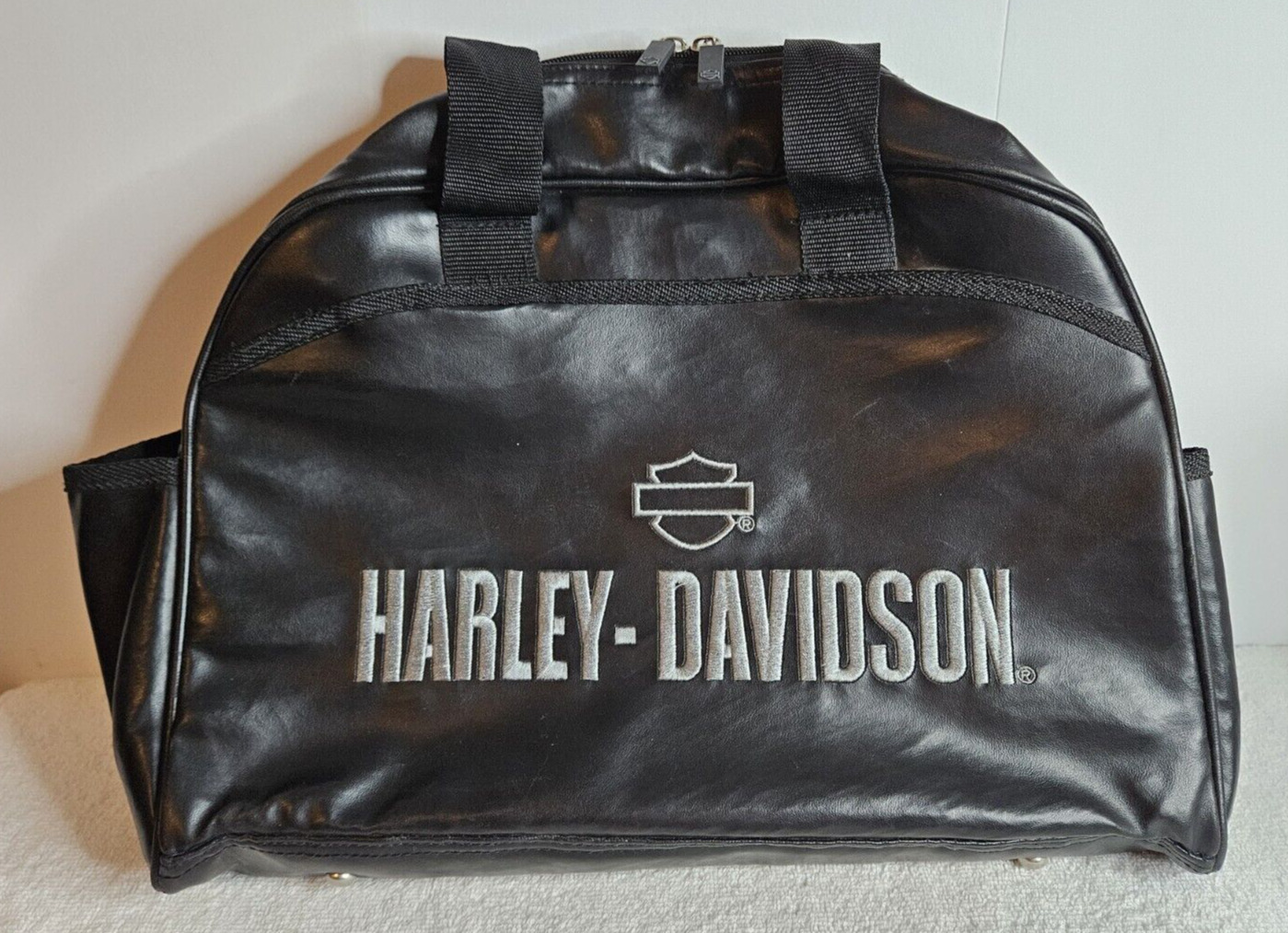 Harley Davidson Black Briefcase / Laptop Computer  Tote Bag Nice Condition
