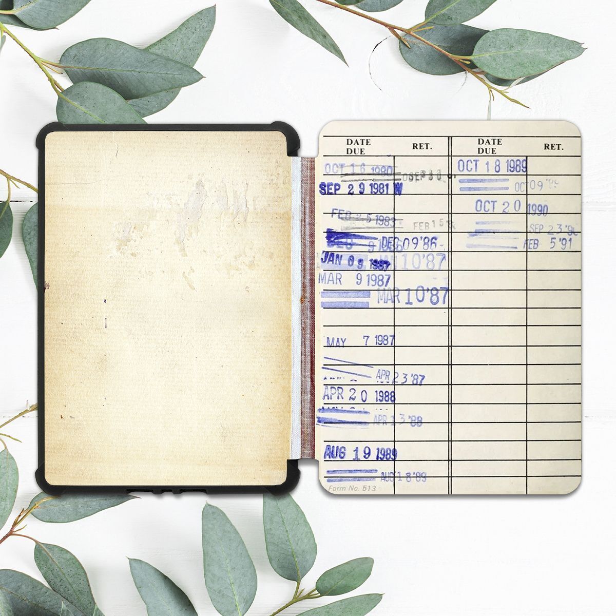 Library Due Date Card Vintage Case For All-new Kindle 10th Gen Kindle Paperwhite