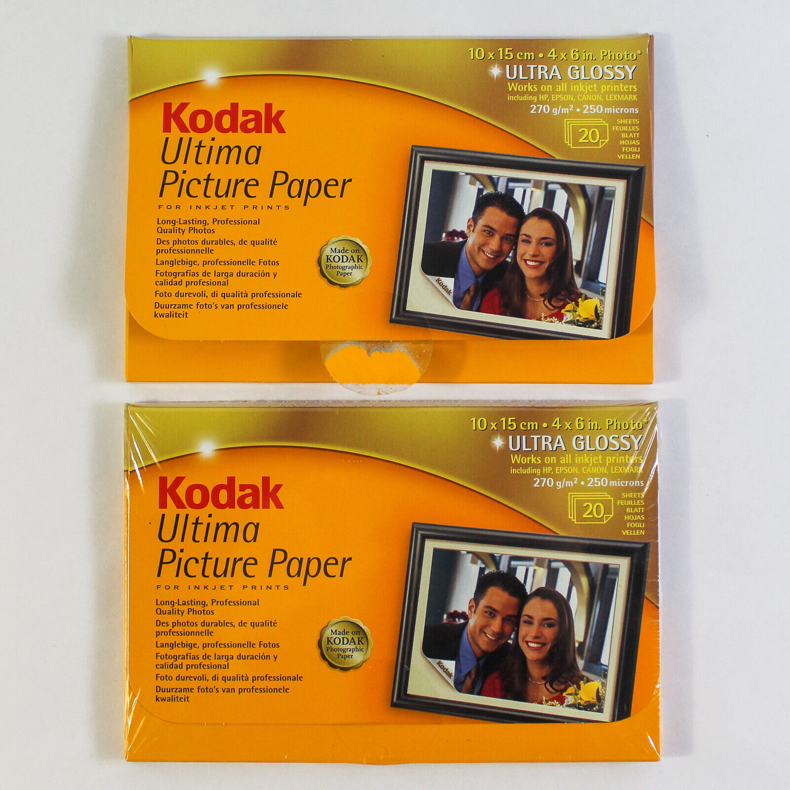 Lot of Kodak Ultima Picture Paper Photo Paper 4 x 6 in Ultra Glossy For Inkjet