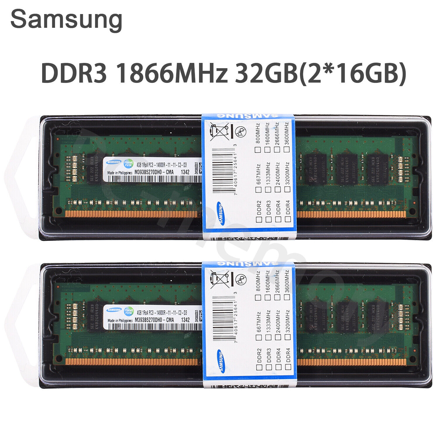 Samsung 16GB 32GB(2*16GB) REG 2Rx4 1066 1333 1600 1866 MHz Server Reg ECC Ram