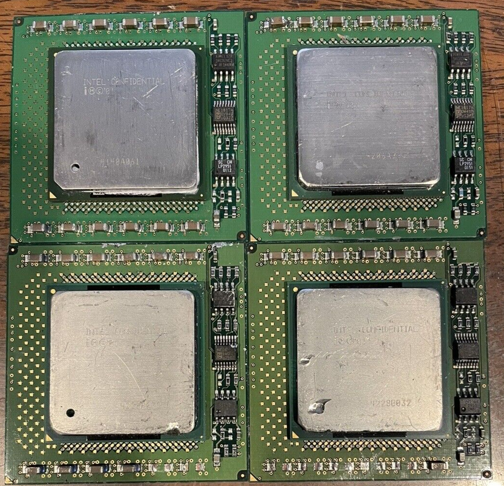 Lot of 4 - Vintage Intel Xeon Engineering Samples ES Qualifiers
