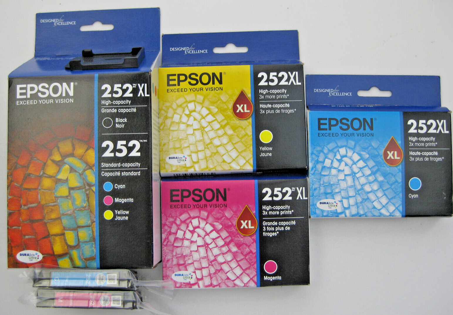 Epson 252 Printer Cartridges - New.  ALL COLORS