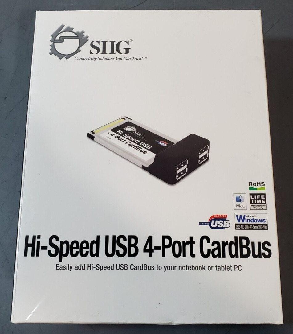 NEW & SEALED Computer/Hardware SIIG INC HI-SPEED USB 4-PORT CARDBUS