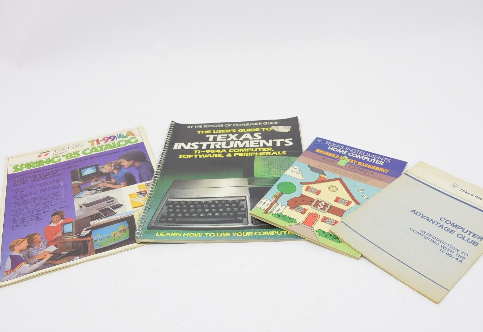 Lot Texas Instruments TI-99 4/A User Guide Triton Catalog Advantage Club 1980s