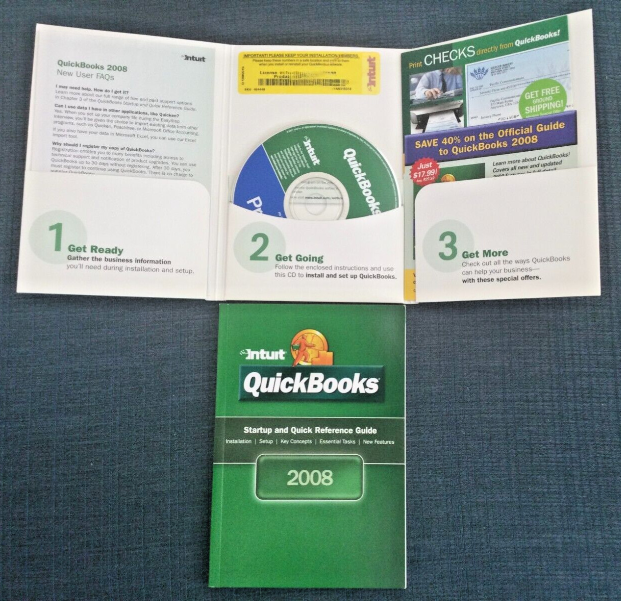 Intuit QuickBooks Pro 2008 for Windows/Vista Disc & Startup Guide - Preowned
