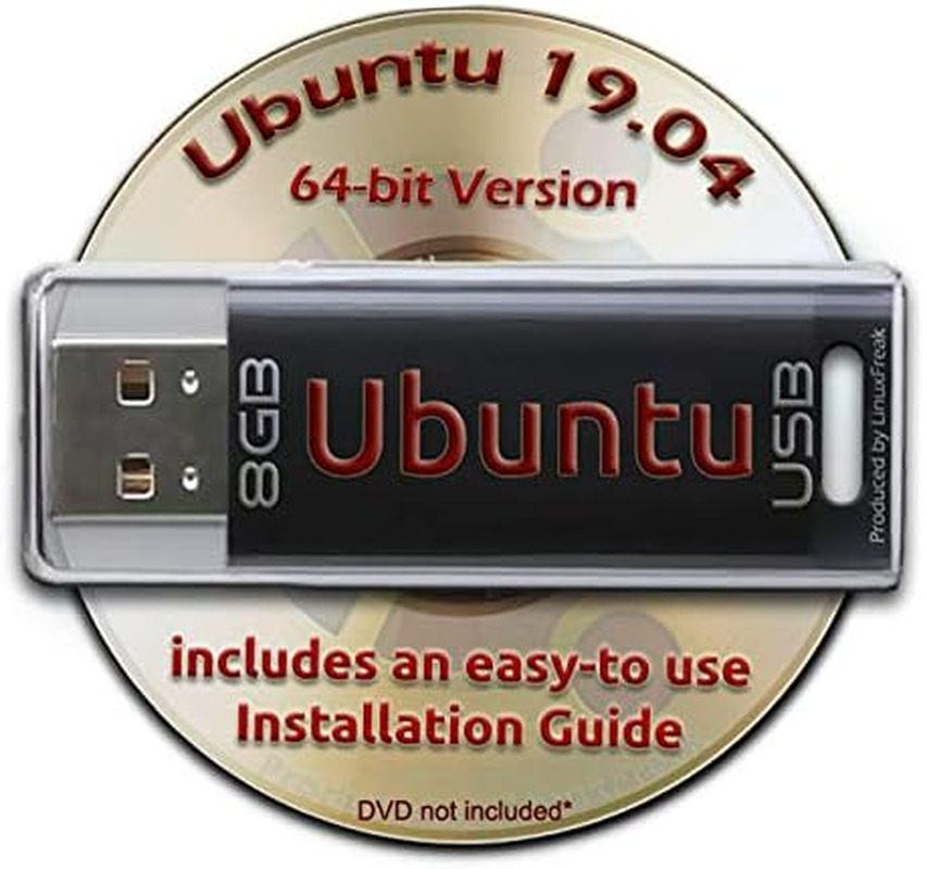 Ubuntu Linux 19.04 Bootable 8GB USB Flash Drive - Official 64-Bit Version