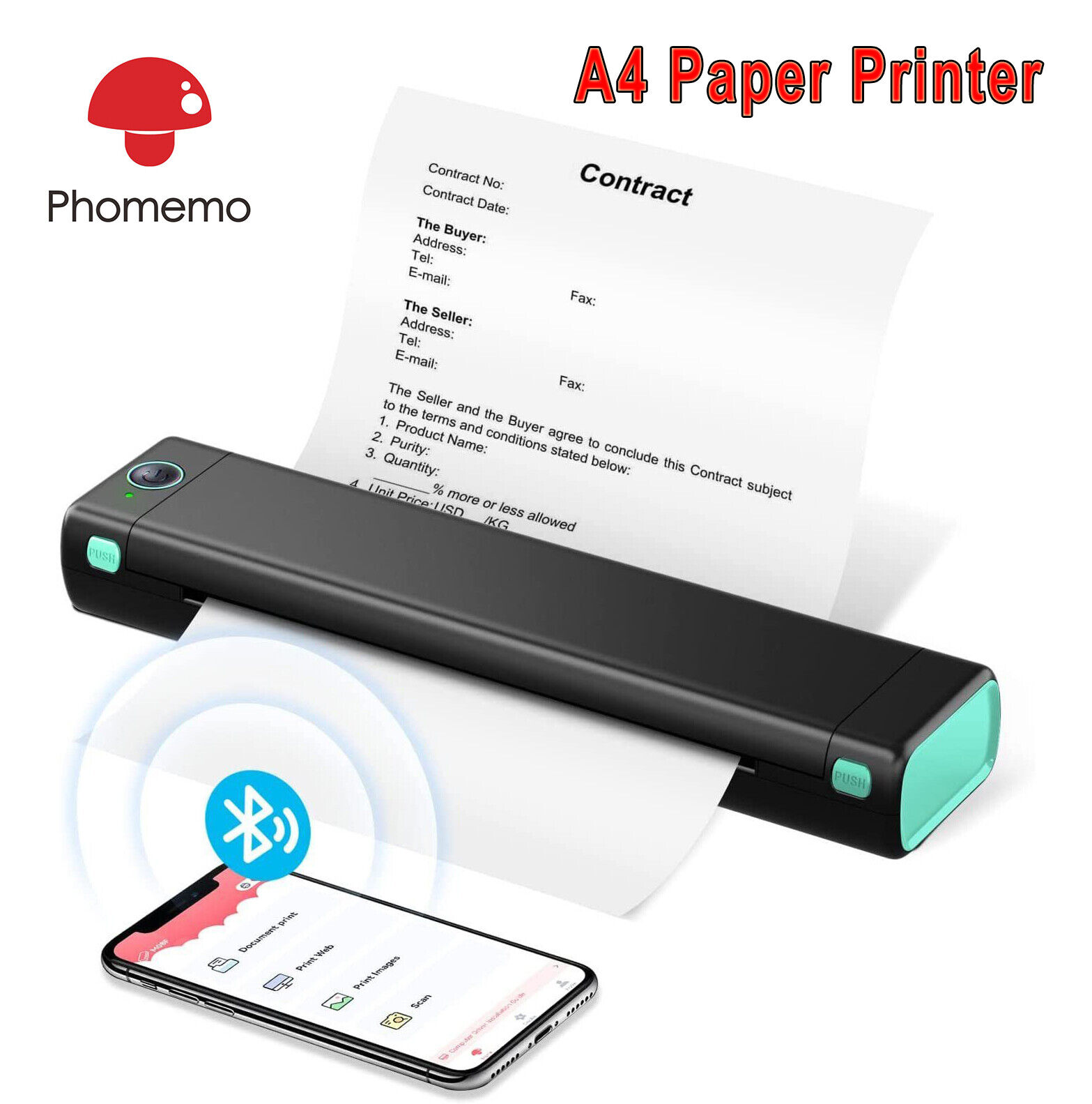 Phomemo M08F Original Portable A4 Legit Bluetooth Printer for Travel TATTOO  LOT