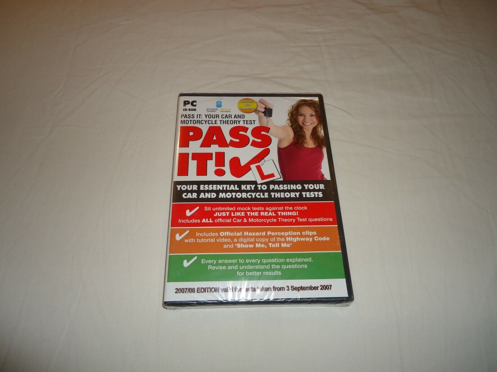Pass It car and motorcycle driving license theory test software PC CD ROM
