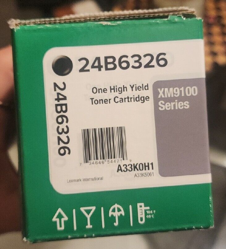 24B6326 New Genuine Lexmark High Yield Black Toner Cartridge for XM9100 series 
