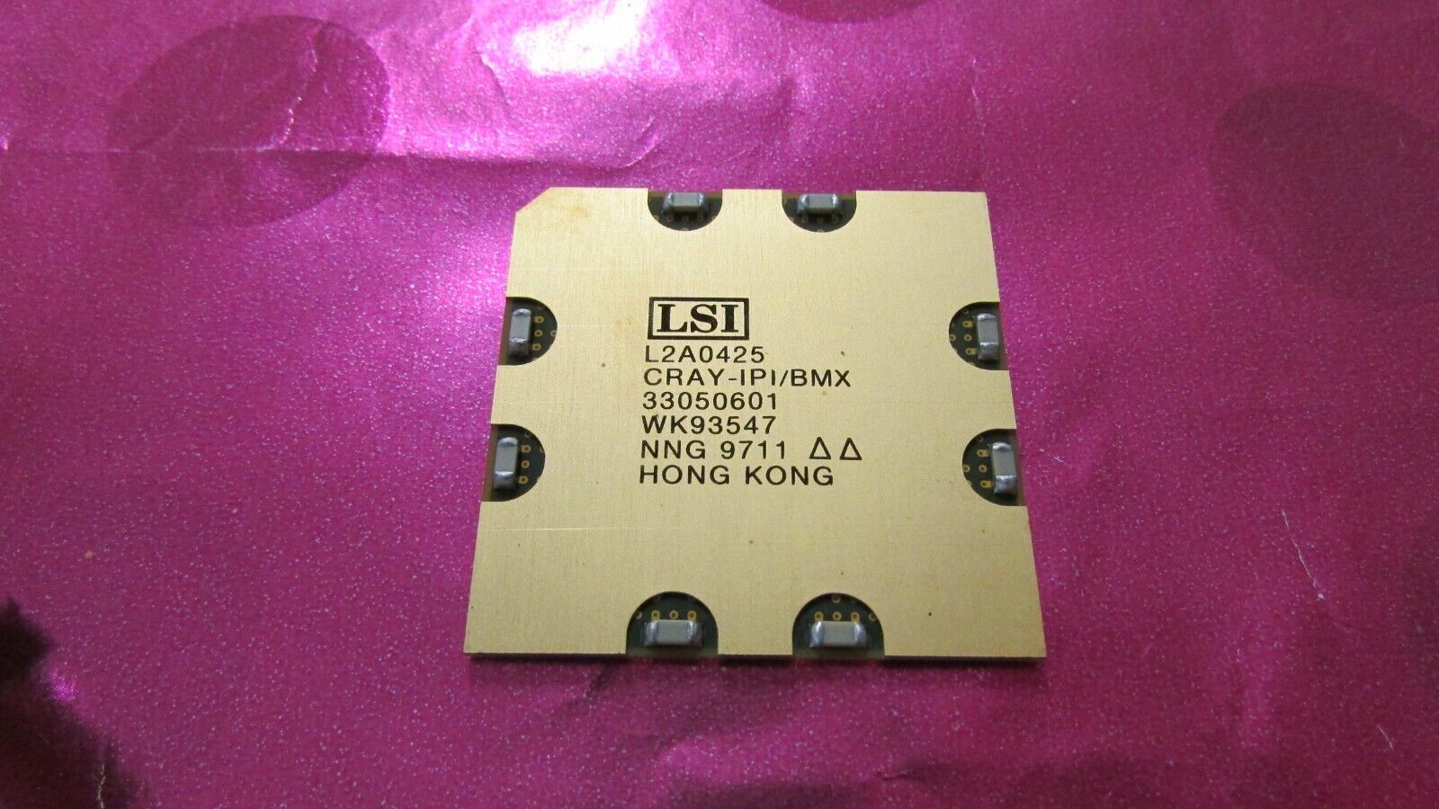 Lot 1 New LSI L2A0425 CRAY-IPI/BMX Vintage BGA WK93547 IC/CPU/Processor Gold Top