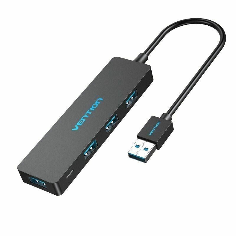 VENTION 4-Port USB 3.0 Hub Ultra-Slim Data USB Splitter 5 Gbps