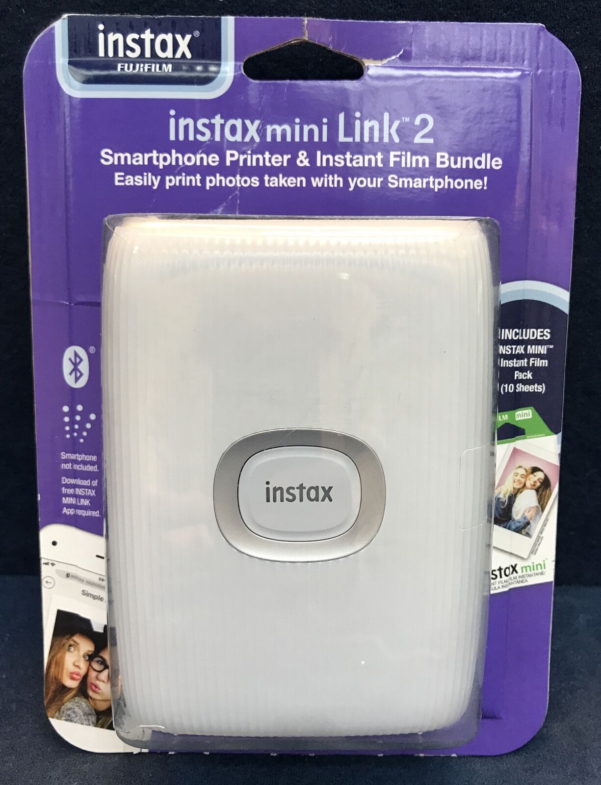 Fujifilm Instax Mini Link 2 - Smartphone Printer Bundle with Instant Film...NEW