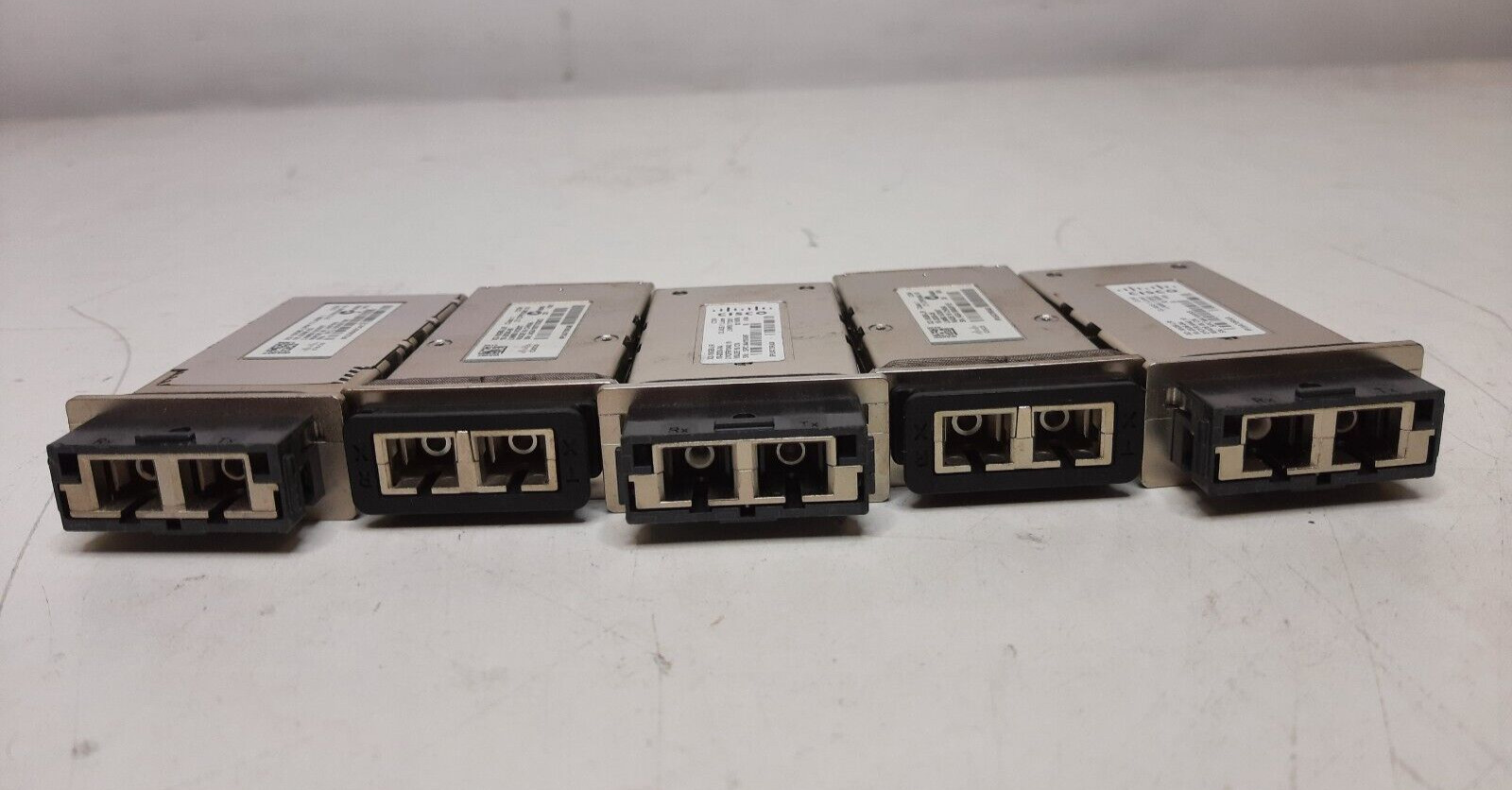 Lot of (5) Cisco X2-10G-LRM X2 Fiber Transceivers Tested