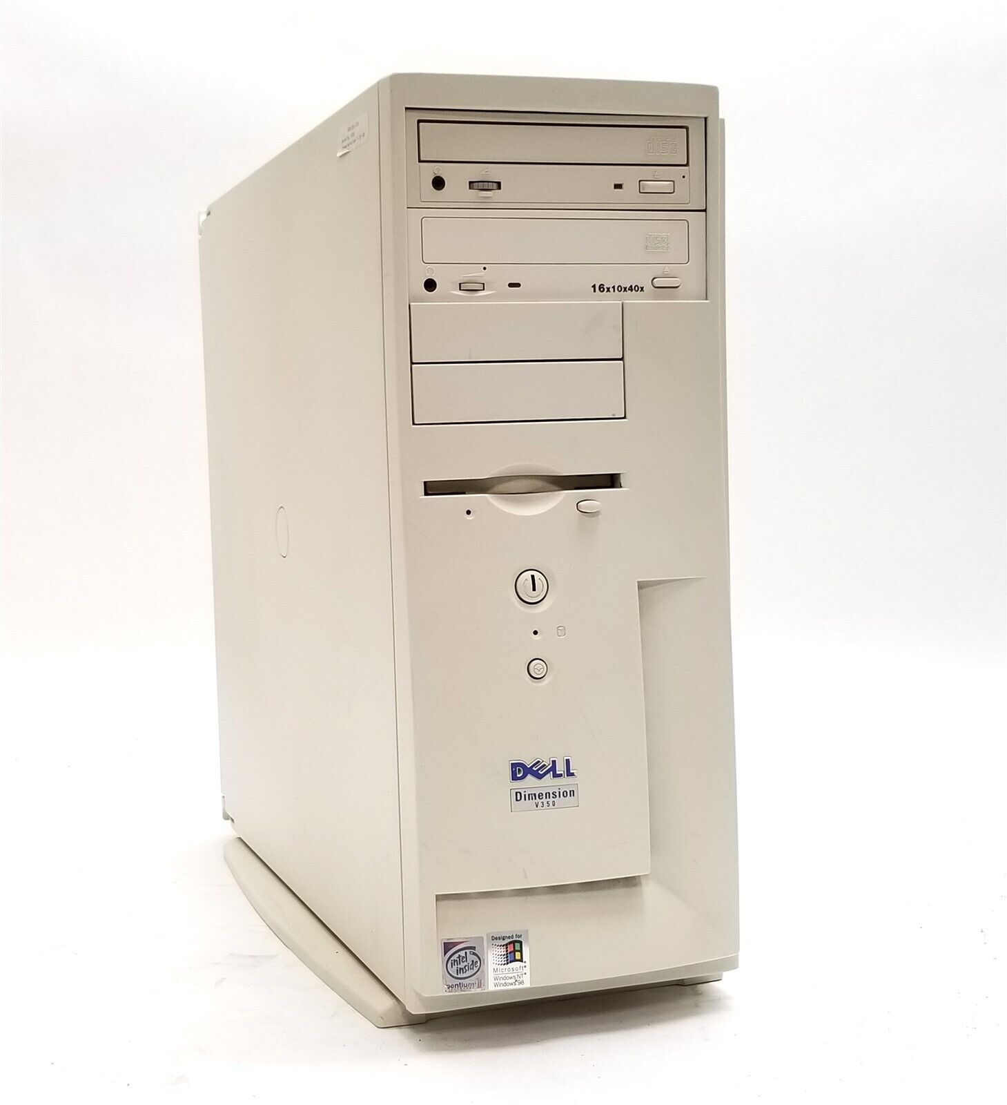 Vintage Dell Dimension V350 Pentium II 350MHz 64MB NO/HDD Retro Desktop Computer